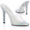 Fabulicious - GALA01DSP Mules with heel - Transparent/Silver coloured Product image